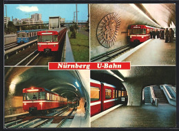 AK Nürnberg, U-Bahn Am Bhf. Scharfreiterring, Bhf. Lorenzkirche Und In Der Tunnelstrecke  - Métro