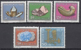 SCHWEIZ  714-718,  Postfrisch **, Pro Patria 1960, Mineralien Und Versteinerungen - Neufs