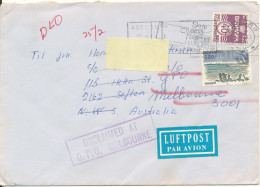 Denmark Cover Sent To Australia 30-12-1981 Unclaimed At G. P. O. Melbourne And Returned To Denmark - Covers & Documents