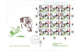 ITALIA 2004 FDC VENETIA BUSTONE N. 1254/BIS  MILAN  CAMPIONE D'ITALIA - FDC