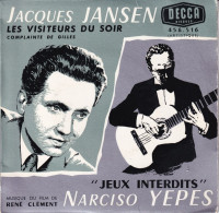 JACQUES JANSEN CHANT DES METIERS DE LA HAUTE-PROVENCE - NARCISO YEPES  - JEUX INTERDITS -  FR EP - Classical