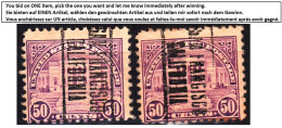 USA Precancels 1922 Sc570 50c Arlington. CA. SAN FRANCISCO / CALIFORNIA Uppercase - Precancels