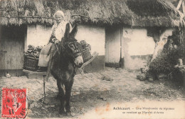 62 Achicourt Une Marchande De Légumes Sur Son Ane CPA Cachet 1911 - Autres & Non Classés