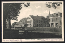 AK Augustfehn, Gasthaus Augustiner Hof Und Flussbrücke  - Other & Unclassified