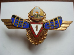 ROMANIA - RADAR SPECIALIST CLASS 1 BADGE , RARE , FORMER COMUNIST ROMANIAN AIRFORCE 1975 , IM 1.96 - Armee