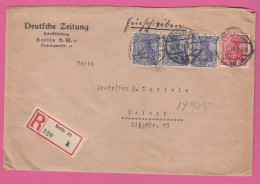 DEUTSCHE ZEITUNG,BERLIN. EINGESCHRIEBENER BRIEF NACH WEIMAR,1919. - Lettres & Documents