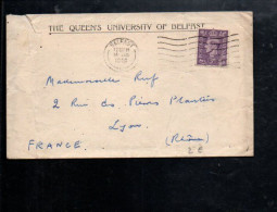 GB LETTRE DE BELFAST POUR LA FRANCE 1946 - Briefe U. Dokumente