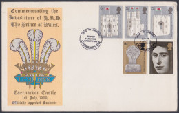 GB Great Britain 1969 Private FDC Investiture Of The Prince Of Wales, Charles, Royal, Royalty, Castle, First Day Cover - Covers & Documents