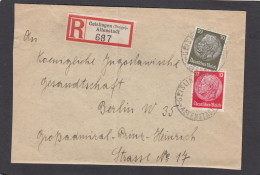 EINGESCHRIEBENER BRIEF AUS GEISLINGEN AN DIE "KOENIGLICHE JUGOSLAWISCHE GESANDSCHAFT" IN BERLIN,1940. - Covers & Documents