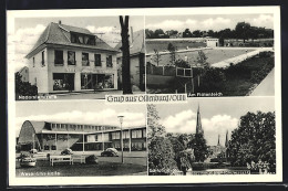 AK Oldenburg / Oldenburg, Nadorsterstrasse, Am Flötenteich, Schlossgarten  - Oldenburg