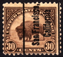 USA Precancels 1923 Sc569 30c Buffalo. CA. San Francisco, / California Lowercase - Vorausentwertungen