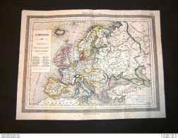 Carta Geografica O Mappa Marmocchi Del 1876 L'Europa - Divisioni Politiche - Before 1900
