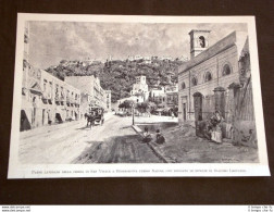 Napoli Nel 1898 Parte Laterale Della Chiesa Di San Vitale A Fuorigrotta Leopardi - Before 1900