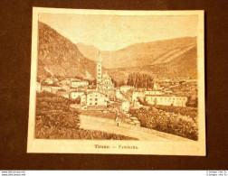 Incisione Del 1891 Panorama Di Tirano - Lombardia - Before 1900