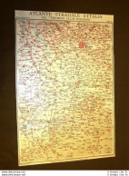 Carta Geografica O Mappa Milano Alessandria Pavia Touring Club Italiano 1922 - Cartes Géographiques