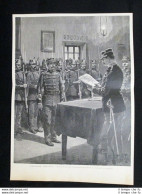 Il Caso Alfred Dreyfus - Notifica Al Condannato Incisione Del 1894 - Before 1900