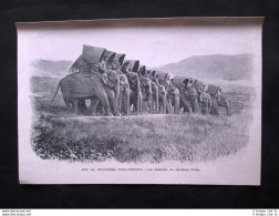 Frontiera Tra India E Cina - La Carovana Del Capitano Cottes Stampa Del 1905 - Sonstige & Ohne Zuordnung