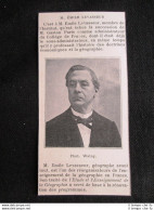 L'economista Francese Pierre Emile Levasseur Stampa Del 1903 - Andere & Zonder Classificatie