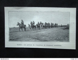 Tonkin: Plotone Dello Squadrone Di Cacciatori Annamiti Stampa Del 1903 - Autres & Non Classés