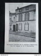 Casa Abitata Dal Capitano Tamburini, Rue De L'Alma, A Courbevoie Stampa Del 1905 - Andere & Zonder Classificatie