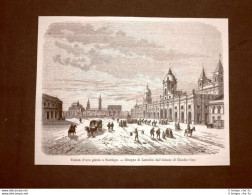 Santiago Nel 1863 Veduta Di Una Piazza Argentina - Voor 1900