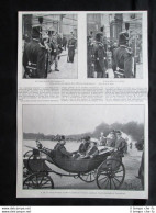 Re Vittorio Emanuele III E Regina Elena - Emile Loubet Stampa Del 1903 - Andere & Zonder Classificatie