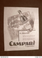 Pubblicità Del 1945 Aperitivo Campari In Primavera… Davide Campari Milano - Sonstige & Ohne Zuordnung