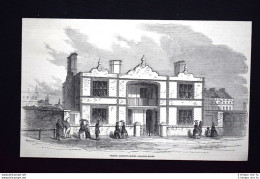 Modello Casa-alloggio Del Principe Alberto Incisione Del 1851 - Antes 1900
