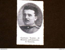 WW1 Prima Guerra Mondiale 1914 - 1918 Caduto Gaetano Tonini Di Rimini - Autres & Non Classés