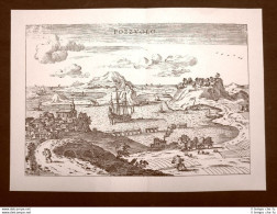Pozzuoli Itinerario D'Italia Anno 1747 Francesco Scotto Ristampa Anastatica - Cartes Géographiques