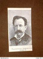 Deputato Nel 1886 Onorevole Valentino Armirotti Di Genova - Vor 1900