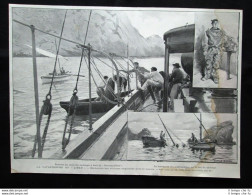 La Catastrofe Della Nave Libano + Fiera A Bois De Boulogne Stampa Del 1903 - Autres & Non Classés