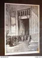 Roma Nel 1880 Anniversario Della Morte Du Re Vittorio Emanuele Pantheon - Vor 1900
