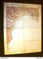 Grande Carta Geografica Del 1909 Taranto, Amendolara, Isole Coradi Puglia T.C.I. - Cartes Géographiques