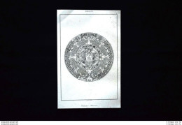 Il Calendario, Messico Incisione Del 1850 L'Univers Pittoresque - Before 1900