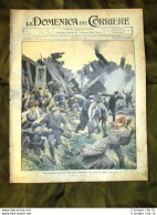 La Domenica Del Corriere 16 Gennaio 1910 Disastro Ferrovia Furto In Banca Volo - Sonstige & Ohne Zuordnung