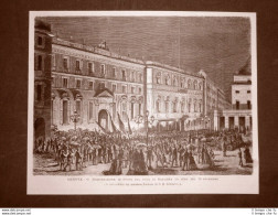 Genova 26 Novembre 1875 Dimostrazione In Onore Del Duca Di Galliera Liguria - Before 1900