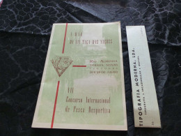 VP-296 , PORTUGAL, Programme VIIe Concurso Internacional De Pesca, Concours De Pêche, Rio Almonda, Torres Novas, 1962 - Programmes