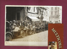 020624A - PHOTO ANCIENNE - Manifestation Alignement Moto Side Car - ? Foire LYON 1935 ? - Other & Unclassified