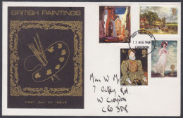 GB Great Britain 1968 Private FDC British Paintings, Painting, Art, Piper, Constable, Lawrence, Artist, First Day Cover - Brieven En Documenten