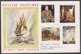 GB Great Britain 1968 Private FDC British Paintings, Painting, Art, Piper, Constable, Lawrence, Artist, First Day Cover - Lettres & Documents