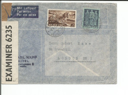 Suisse, Lettre Censure, Baden - London (6.5.1941) - Poststempel