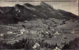 SAINT-PIERRE-DE CHARTREUSE    ( ISERE )    VUE GENERALE ET LE GRAND SOM 2 - Other & Unclassified