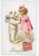 Bonne Fête Carte Fantaisie  Circulé 1928 Edit. L.D. N°16831 (enfant-ours-rubans) - Autres & Non Classés