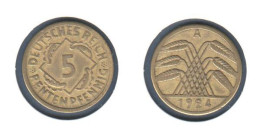 Allemagne  5 Rentenpfennig 1924 A, KM# 32, Deutsches Reich, - 5 Pfennig