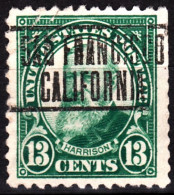 USA Precancels 1926 Sc622 13c Harrison. CA. SAN FRANCISCO / CALIFORNIA Uppercase - Precancels