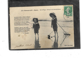 17-ROYAN- Une Vue Animée D'ENFANTS Pechant La CREVETTE Sur La Plage-Edit.BRAUN N°1272 - Royan