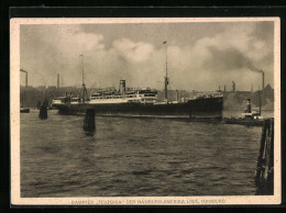 AK Dampfer Teutonia Der Hamburg-Amerika Linie  - Steamers