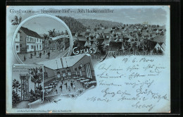 Mondschein-Lithographie Mammolshain I. Taunus, Gasthaus Zum Nassauer Hof V. Joh. Heckenmüller  - Taunus