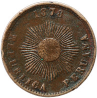 LaZooRo: Peru 1 Centavo 1878 VF - Pérou